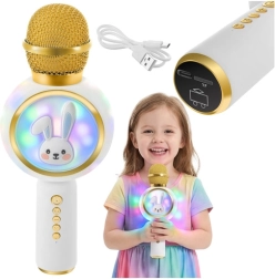 Micrófono de karaoke para niños Izoxis conejo blanco