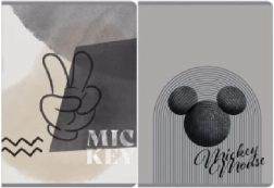 Cuaderno A5 de 80 hojas cuadriculadas Mickey mix de colores
