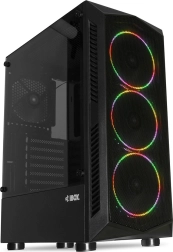 Caja de ordenador iBOX Lupus 27 con vidrio templado y ventiladores RGB