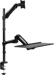 Soporte ergonómico para monitor y teclado 13–27"