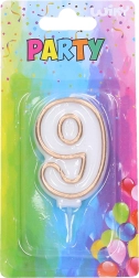 Vela de fiesta n.º 9 Dorada