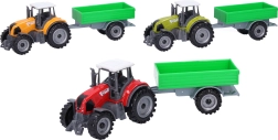 Tractor con remolque metálico