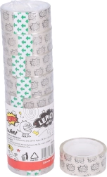 Cinta adhesiva transparente 18 mm x 10 m, 8 uds