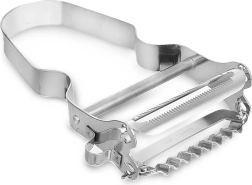 Pelador doble de acero inoxidable para frutas y verduras 12 × 7 cm