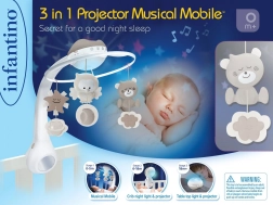 Carrusel musical 3 en 1 INFANTINO – Beige