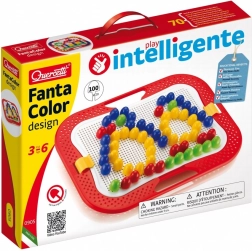 Mosaico QUERCETTI Fanta Color Design – set creativo de tablero de clavijas para niños