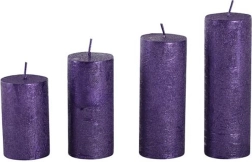 Velas de Adviento moradas – set de 4 uds.