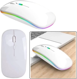 Ratón ergonómico inalámbrico blanco