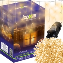Carámbanos LED navideños 500 LED 22,5 m blanco cálido IZOXIS