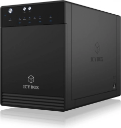 Caja externa USB‑C 3.1 para 4 discos 2,5"/3,5"