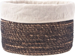 Cesta de almacenamiento natural con forro de tela 24 × 15 cm
