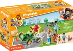 Playmobil Duck On Call Acción de Rescate Ayuda al Piloto