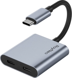 Adaptador de carga USB‑C para gafas inteligentes RAYNEO AR, 4K 60 Hz, Power Delivery 100 W