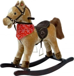 Caballo balancín marrón con sonidos