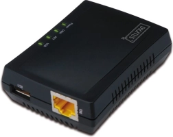Servidor de impresión en red multifunción y hub USB con NAS, 1× USB 2.0, 1× RJ45, LAN 10/100 Mb/s