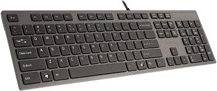 Teclado ultraplano con cable A4TECH, gris