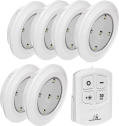 Set de 6 luces LED con mando a distancia MACLEAN ENERGY MCE165, a pilas