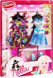 Vestidos y accesorios para muñecas – set de 6 piezas