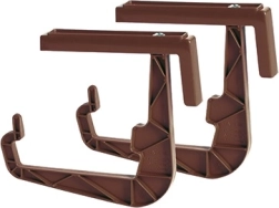 Soporte universal para jardineras de balcón para barandilla 23,5 cm, marrón