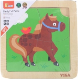 Puzzle de madera de caballo – 4 piezas