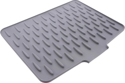 Orion alfombrilla escurreplatos de silicona para fregadero gris 40 × 32,5 cm