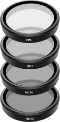 Set de filtros TELESIN CPL/ND8/ND16/ND32 para DJI Osmo Action 4 y 3