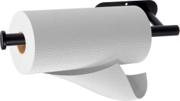 Portarrollos de papel de pared RADKA, metálico, negro