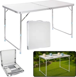 Mesa de camping plegable de aluminio 120x60 cm