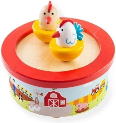 Caja de música de madera granja BIGJIGS TOYS