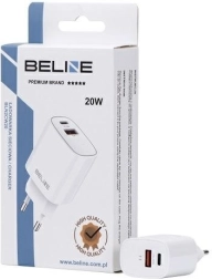 Cargador de red 20W USB-C + USB-A blanco