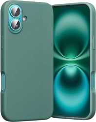 Funda de silicona Vention para iPhone 16 Plus con MagSafe, verde