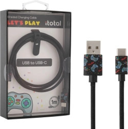 Cable de carga y datos USB‑C gaming con correa