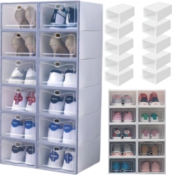 Zapatero modular transparente con 5 compartimentos