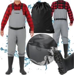 Pantalones vadeadores de pesca TRIZAND con botas