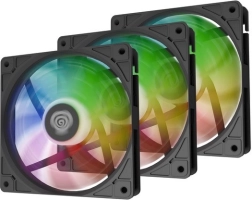 Set de 3 ventiladores GENESIS Oxal 120 ARGB, negros