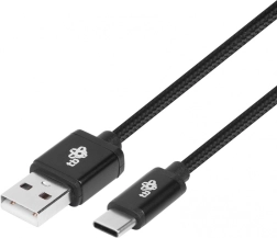 Cable USB USB-C de 3 m negro trenzado