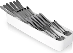 Organizador blanco para cubiertos para cajón 39 × 11,5 cm