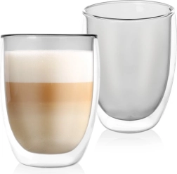 Vasos térmicos de doble pared para latte DOUBLE 370 ml, 2 uds