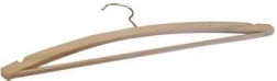 Percha de armario de madera para hombre con gancho y ranuras, encerada