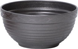 Jardinera Misa grafito 26 cm – macetero de plástico con relieve