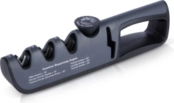 Afilador manual de cuchillos con ajuste continuo de ángulo 14–24° y cuatro etapas de afilado Vilde