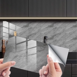 Paneles de pared autoadhesivos efecto mármol 30 × 15 cm, juego de 16 piezas