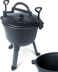 Caldero de hierro fundido con patas y tapa Cast Line 4 l