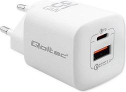 Cargador de red GaN ultra de 35 W, USB‑C PD + USB‑A, blanco