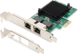 Tarjeta de red PCI Express 2x RJ45 Gigabit 10/100/1000Mbps de perfil bajo