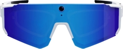 Gafas deportivas inteligentes con cámara COLMI V06 AI blancas (lentes azules)