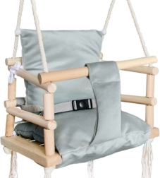 Columpio infantil con asiento blando CLEANABOO – Gris