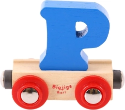 Vagón con la letra P Bigjigs Rail