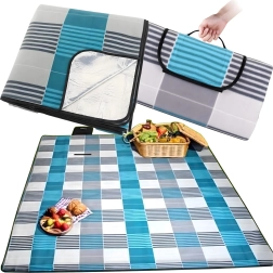 Manta de playa y picnic plegable con aislamiento 200 × 200 cm, impermeable