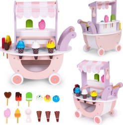 Puesto de helados de madera para niños 12 piezas ecotoys